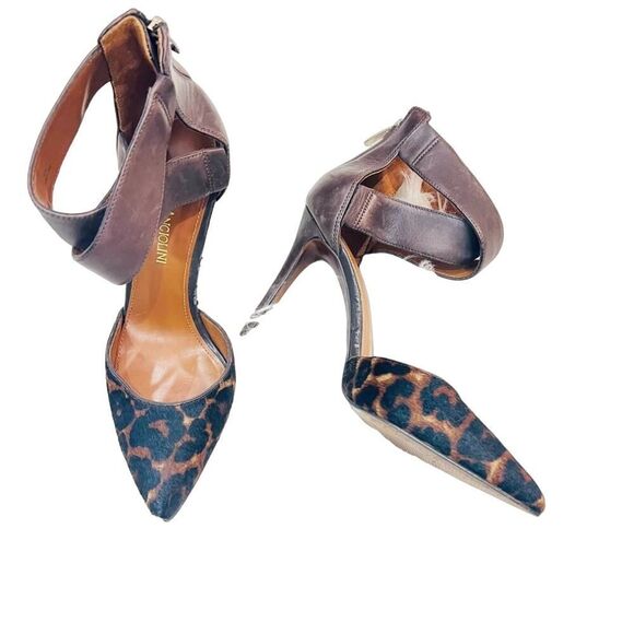 Enzo Angiolini Eaflio Dark brown pony hair animal print Slingback Pumps Size 6 - Picture 10 of 10